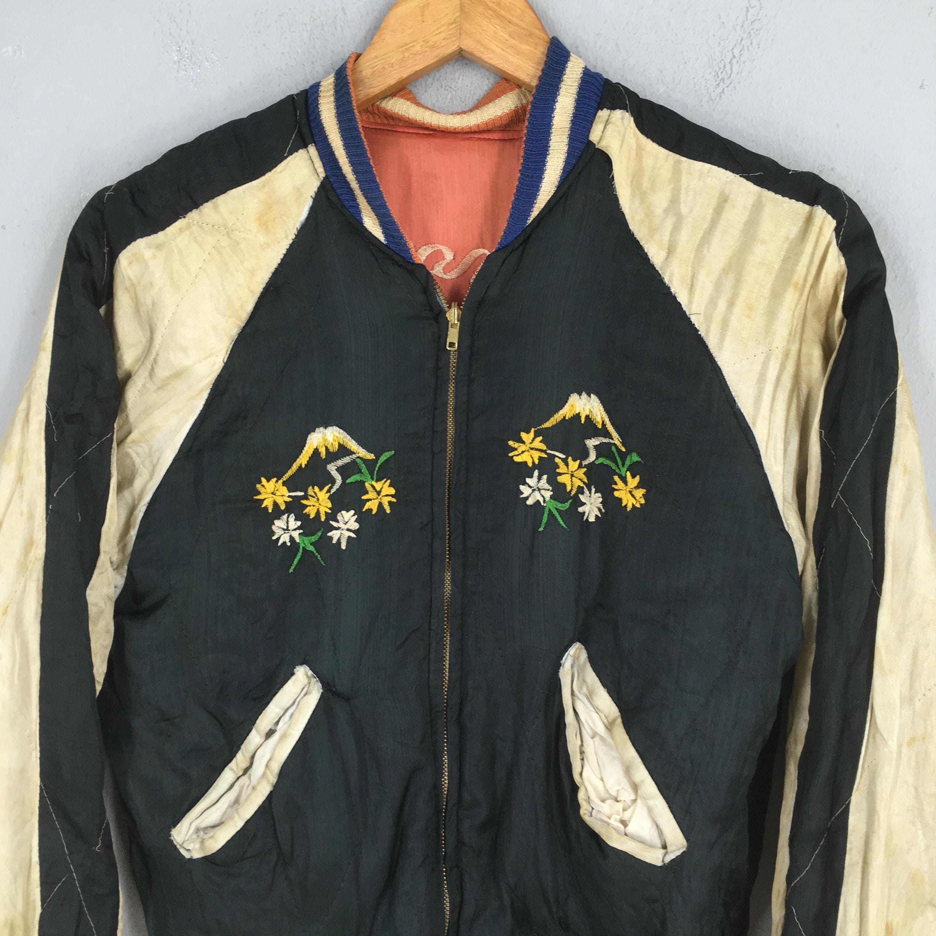 Vintage 1950's Sukajan Japan Phoenix Eagle Jacket Small Sukajan