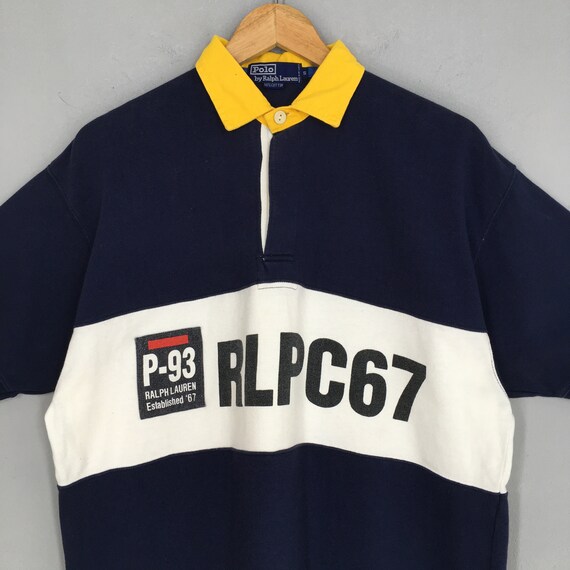 Vintage 90's Polo Ralph Lauren RLPC67 Rugby Polo Shirt Small Polo