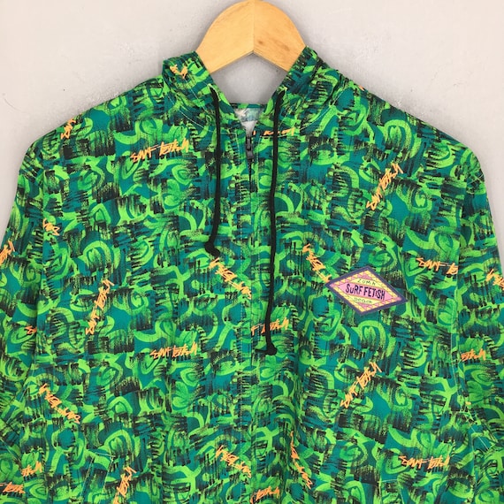 Vintage 90's Surf Fetish Hoodie Abstract Pattern Surf Jacket