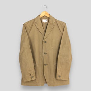 Vintage 1990s United Arrows Denim Workers Button Brown Jacket Medium Workwear Frenchwork Vetra Union Made Denim Labor Chore Outerwear Size M