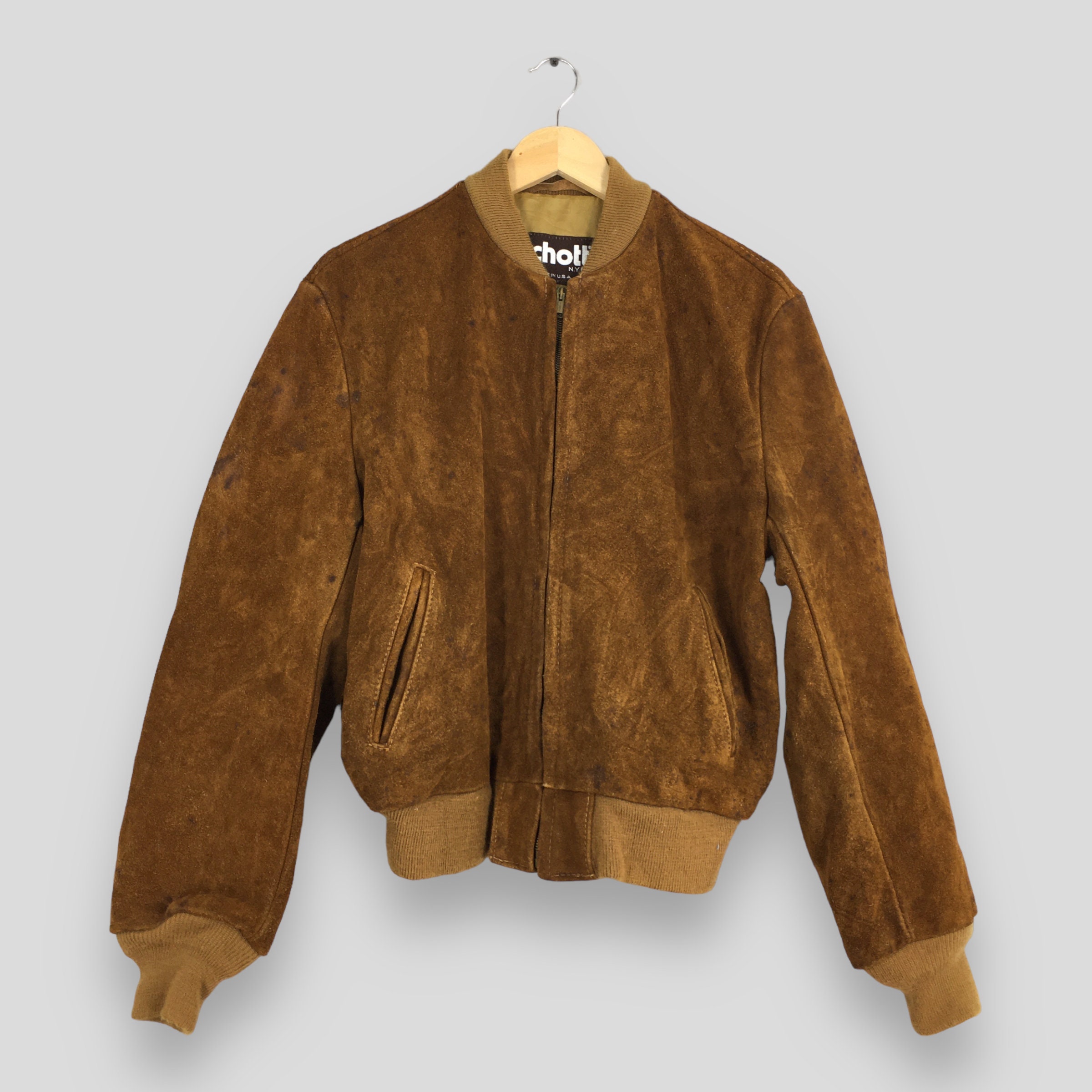 Schott Suede Jacket - Etsy Schott Suede Jacket - Etsy