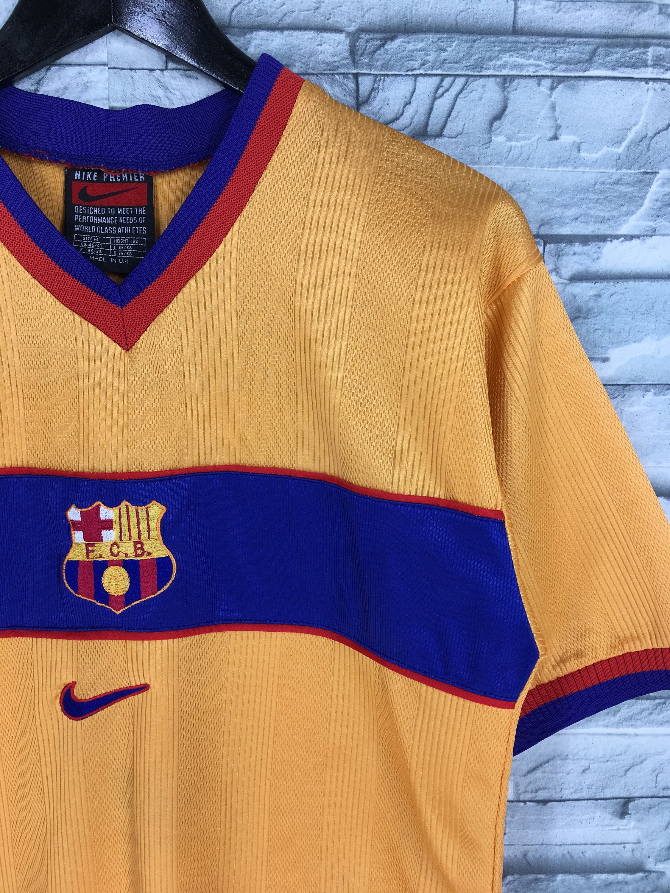 Vintage 90's NIKE PREMIER Jersey Medium BARCELONA Football | Etsy