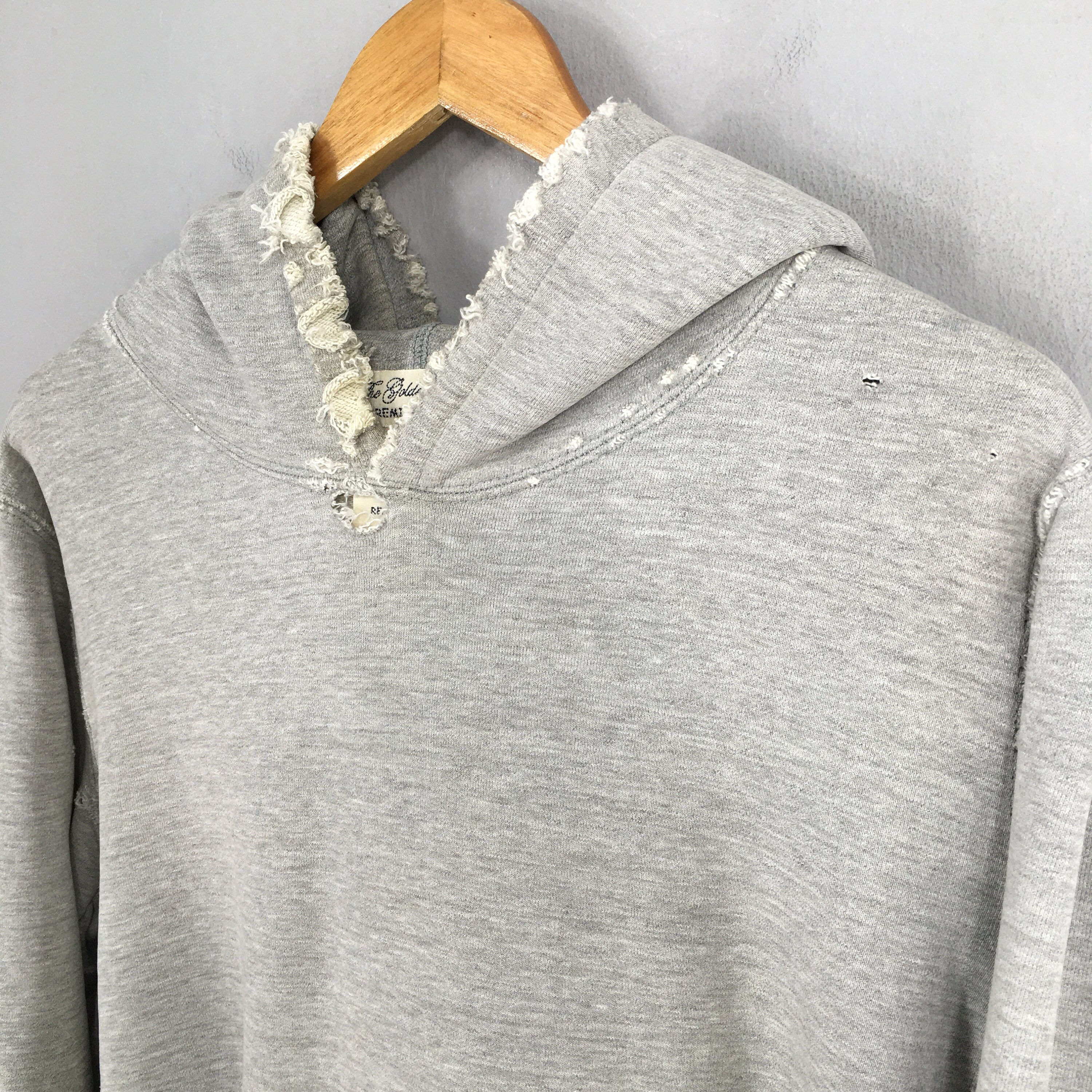 Remi Relief Yohji Japan Distressed Hoodies Pullover Large