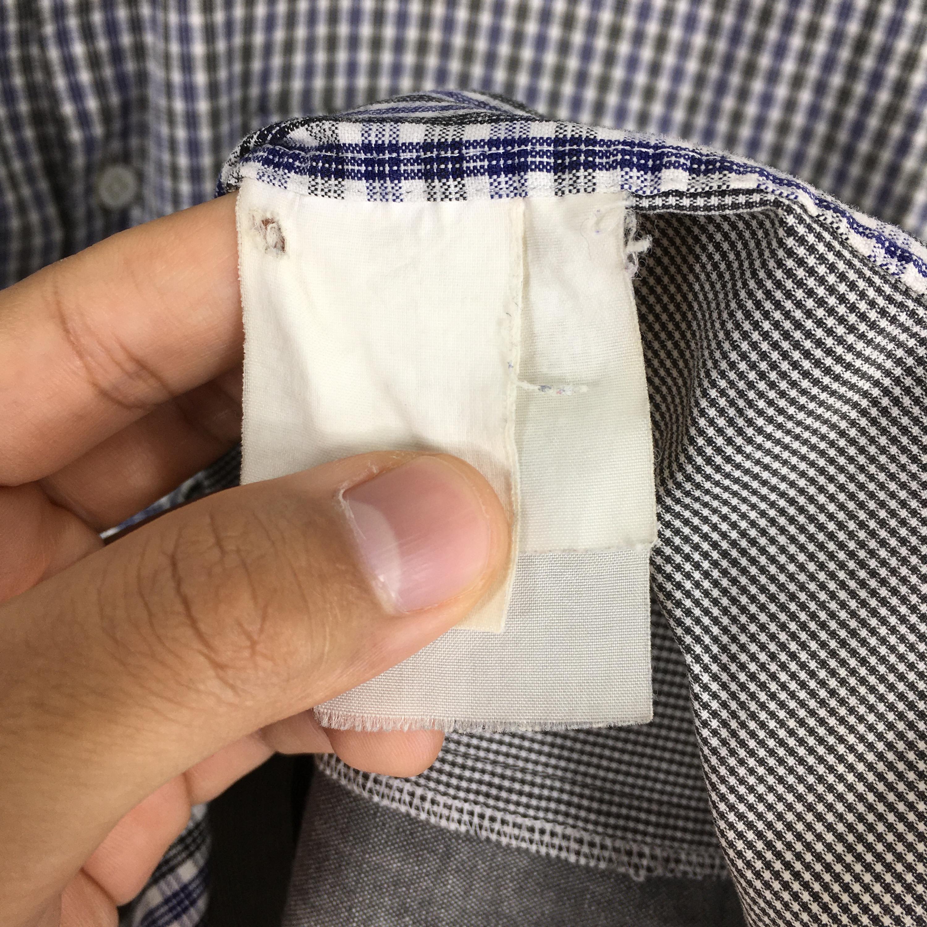 ヴィンテージ コム デ ギャルソン オム ブルー チェック シャツ XL