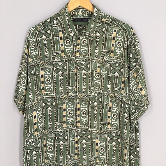 Vintage Psychedelic Men Casual Oxfords Shirt Larg… - image 2
