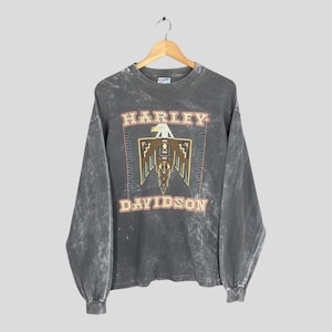 Vintage 90&#39;s Harley Davidson Eagle Gray T shirt Large Harley Davidson Central Texas Printed Shirt Harley Davidson Bikers Club Tee Size L
