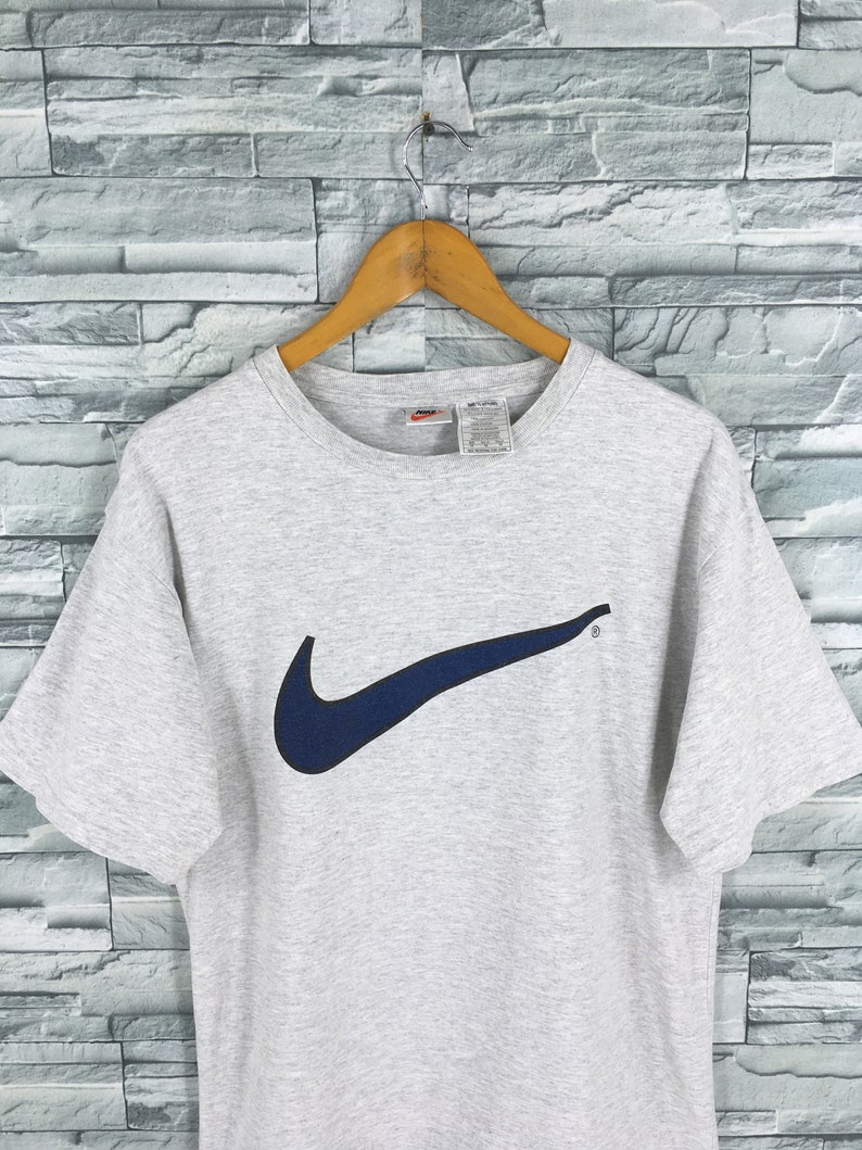 Vintage Nike Swoosh Gray T Shirt Medium 1990s Nike Big Logo | Etsy