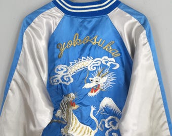 Vintage Sukajan Yokosuka Dragon Souvenir Jacket Xlarge 1980s