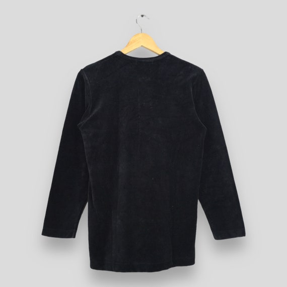 Vintage 80s Tricot Comme Des Garcons Plain Velvet Black T Vintage 80s Tricot Comme Des Garcons Plain Velvet Black T