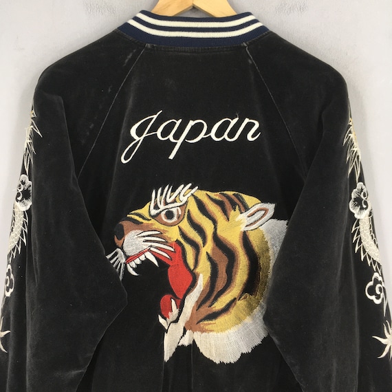 Vintage Sukajan Souvenir Tiger Head Bomber Jacket Medium