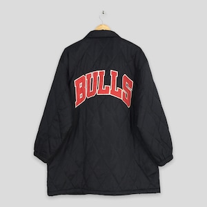 Vintage Chicago Bulls Black Varsity Jacket Medium 90&#39;s Bulls Jordan Nba Team American Basketball Chicago Bulls Bomber Nba Jacket Size M