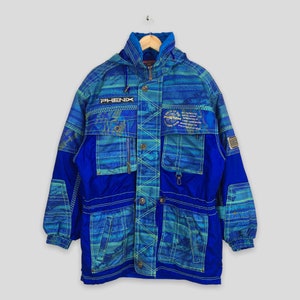 Vintage 90&#39;s Phenix Ski Wear Winter Wear Hoodie Jacket Large Phenix Skiing Cold Weather Snow Gear Bomber Coats Phenix Japan Puffer Size L