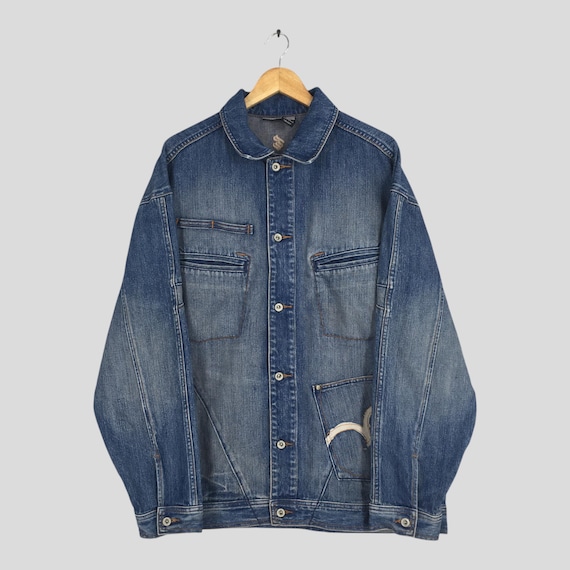 Jaqueta jeans vintage Rocawear dos anos 90, grande, estilo