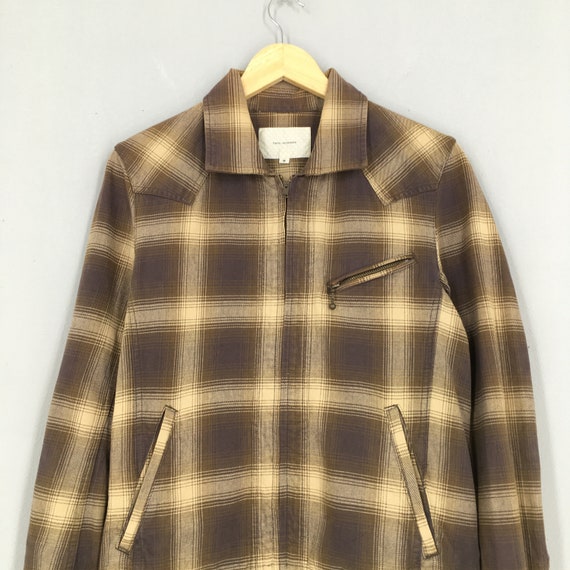 Nano Universe Harrington Plaid Shadow Tartan Checkered Jacket