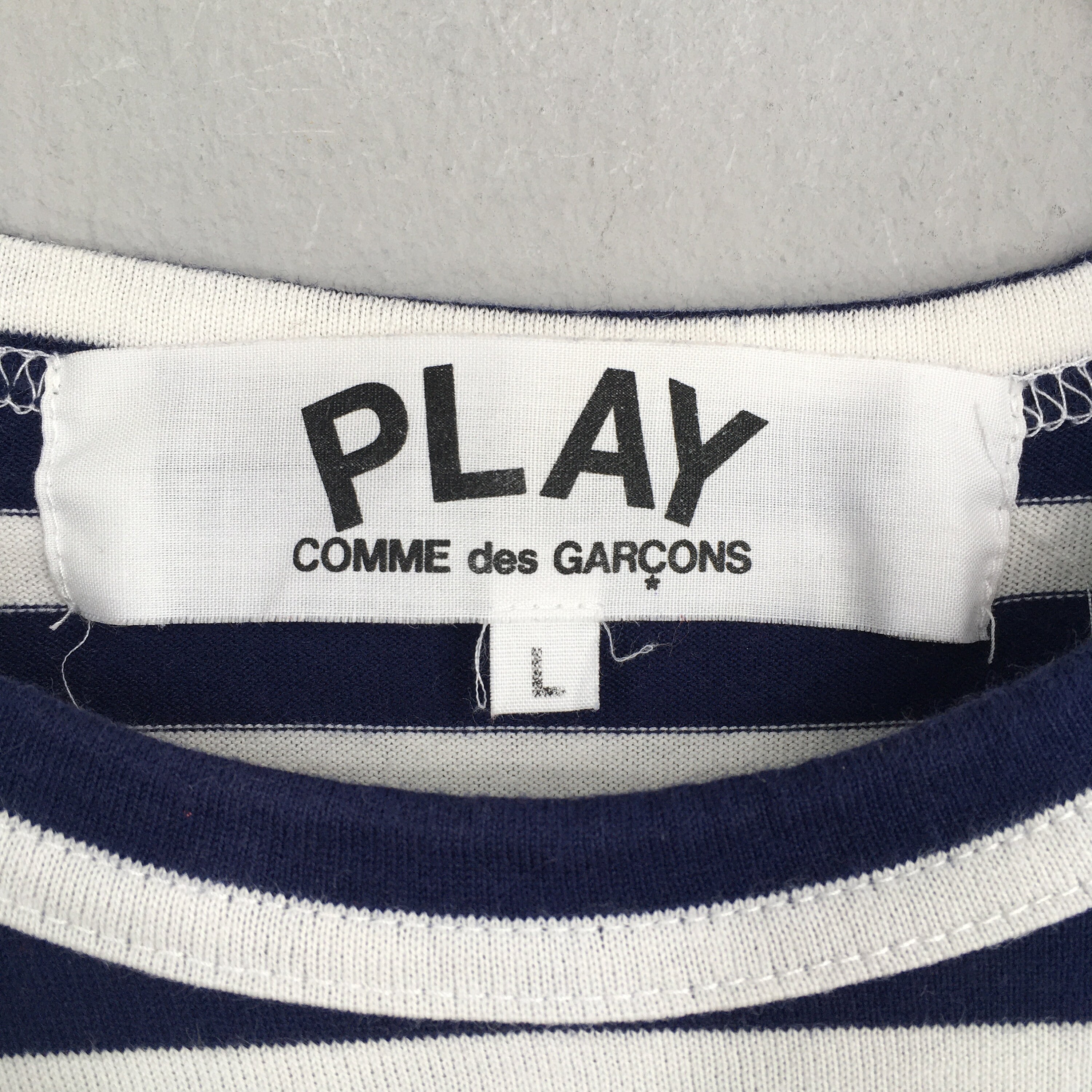 Vintage Comme Des Garcons Play Stripes T Shirt Large Comme Des