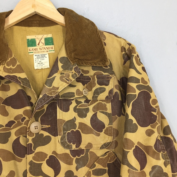 Vintage 70s Game Winner Hunting Duck Camo Jacket … - image 2