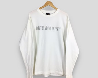 MOUSSY BAPE HENRY NECK L/S TEE 白