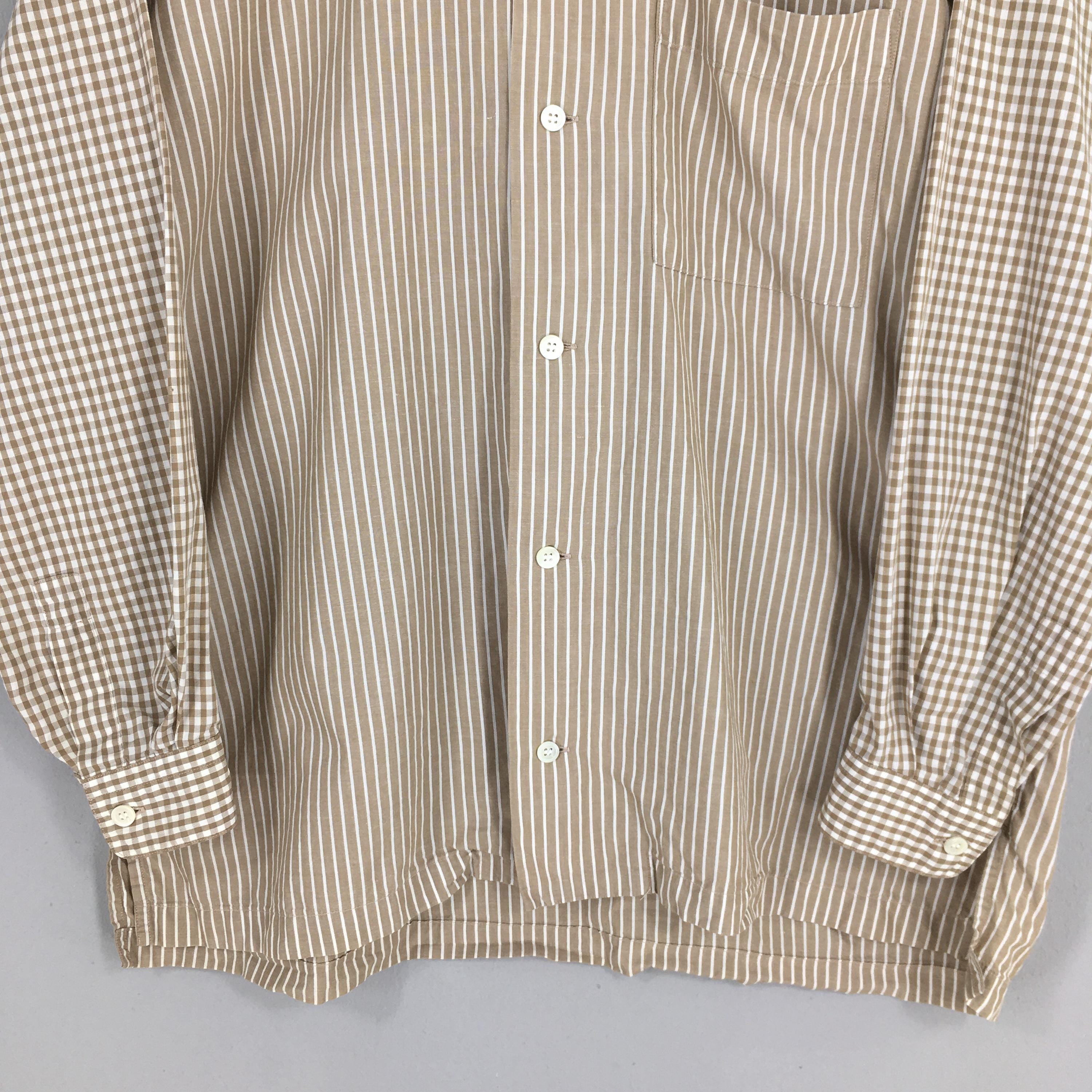 Vintage 90s Issey Miyake Brown Stripes Shirt Large IM Product