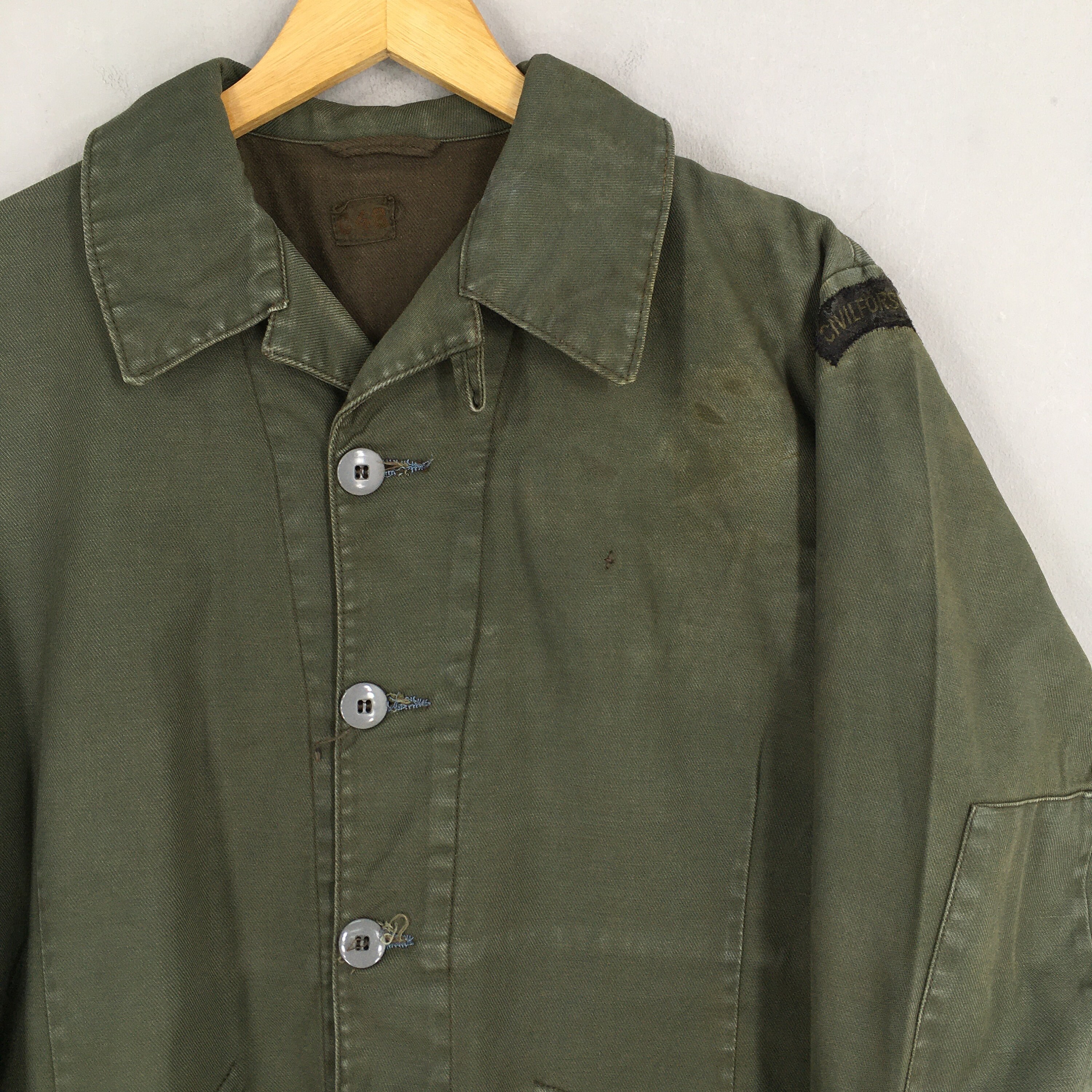 Original Customized Solid Color Upcycled Military Jacket