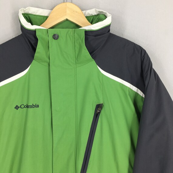 Vintage Columbia Windbreaker Green Jacket Large 90's