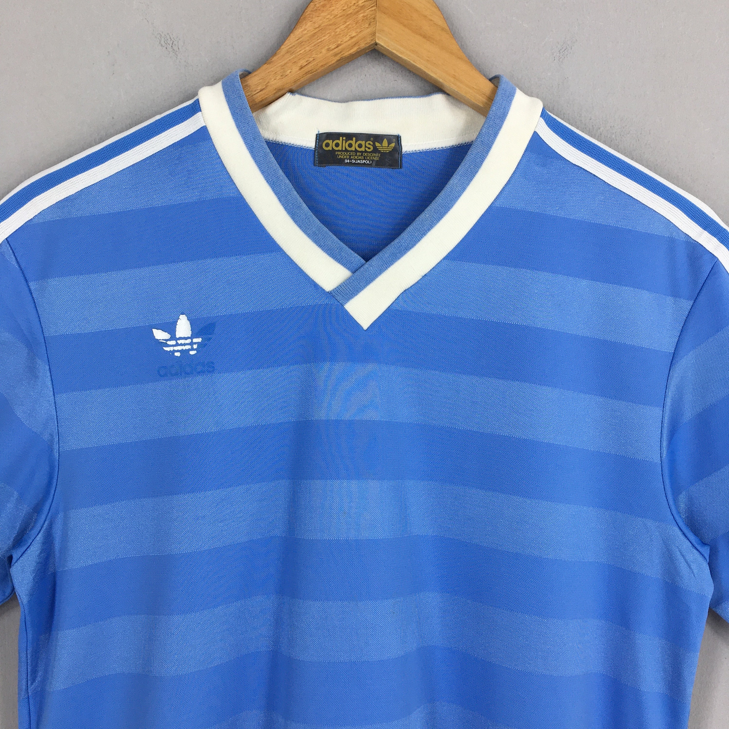 90年代ヴィンテージ アディダス トレフォイル ブルー ジャージ Sサイズ 