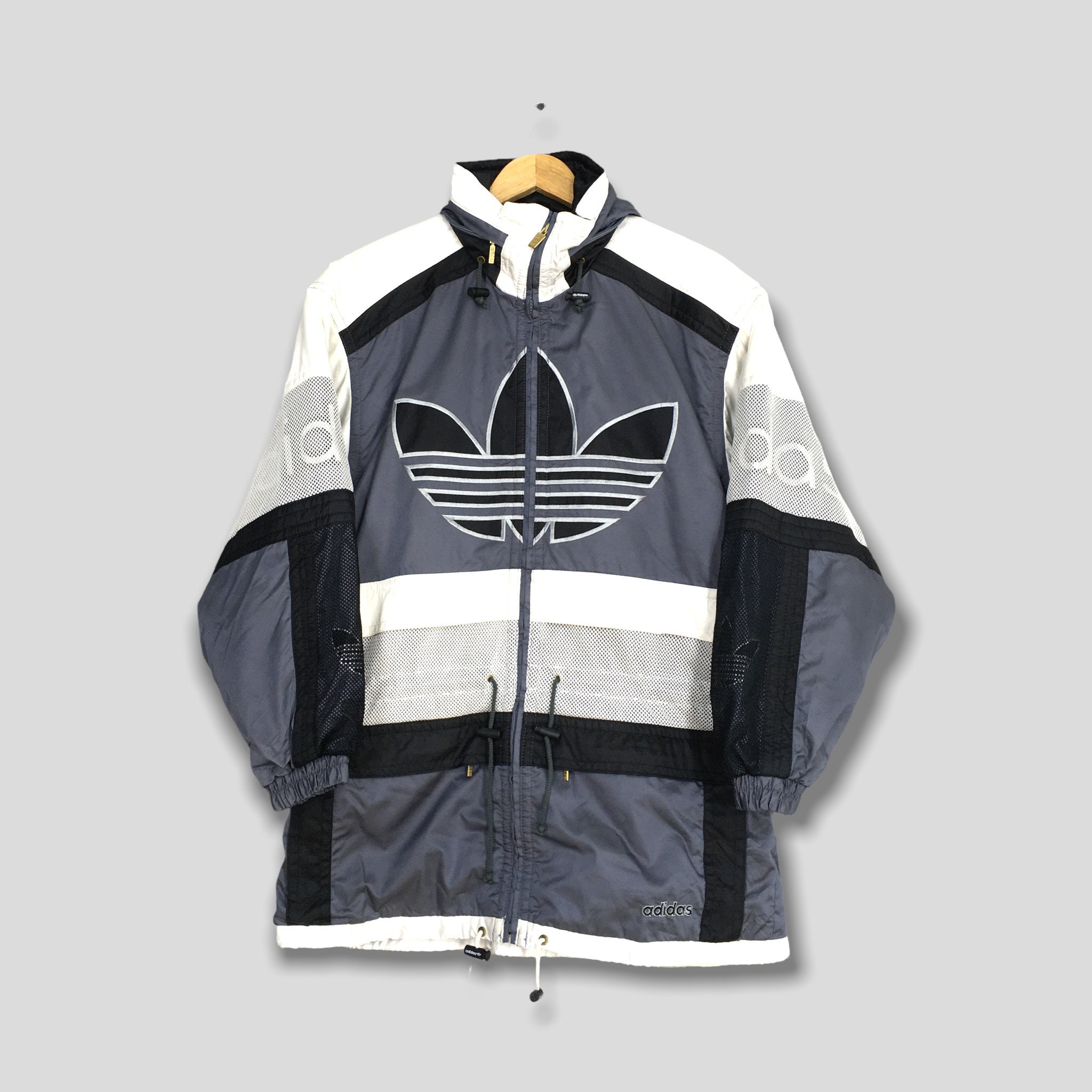 Vintage 90's Adidas Bomber Jacket Medium Adidas Trefoil - Etsy