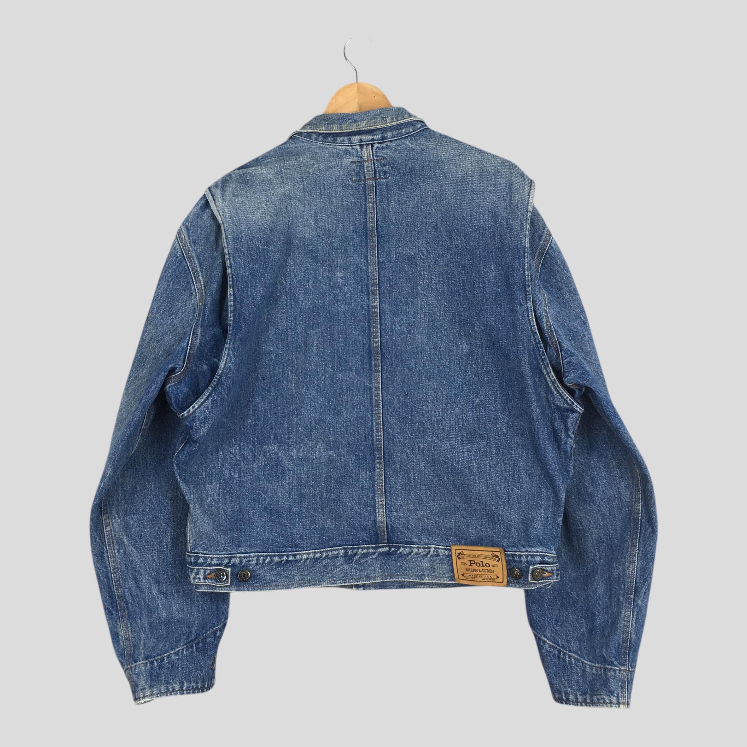 Vintage 90s Polo Ralph Lauren Denim Trucker Type 2 Jacket Large