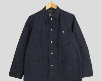 Vintage Karl Helmut Bomber Denim Jacket Large 90s Japanese Karl