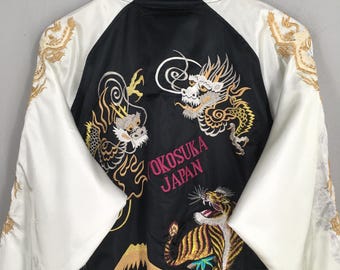 【ヴィンテージ】mustard Sukajan made in Japan ヴィンテージ】mustard Sukajan made in Japan Vintage Tigers