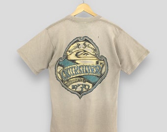 Vintage 90s Quiksilver Surf T shirt Small Quiksilver Hawaii Surfboarding Surf Wear Aloha Quiksilver Shirt Beach Ocean Wave Surfer Tee Size S