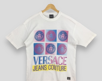 Vintage Versace Medusa Head White Tshirt Medium Versace Jeans Couture Medusa Pop Art Shirt Versace Luxury Italy Royalty Baroque Tee Size M