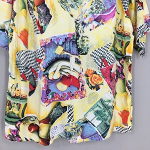 Vintage 80's Fruit Flower Pop Art Printed Shirt Large - Etsy