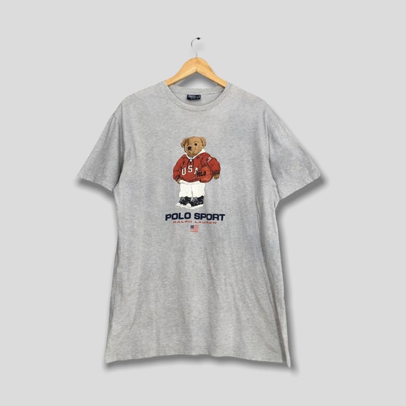 Vintage Polo Bear Ralph Lauren Nba Basketball Tshirt Medium