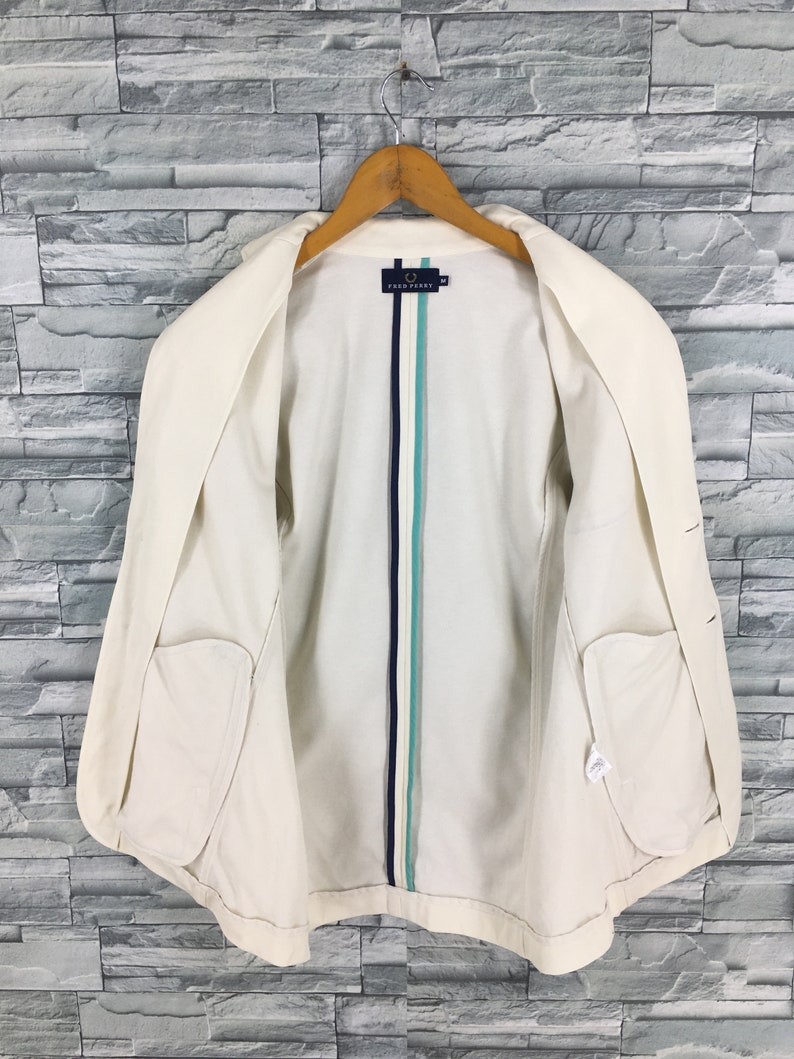 Vintage Fred Perry Cream Blazer Coat Medium Fred Perry Casual | Etsy