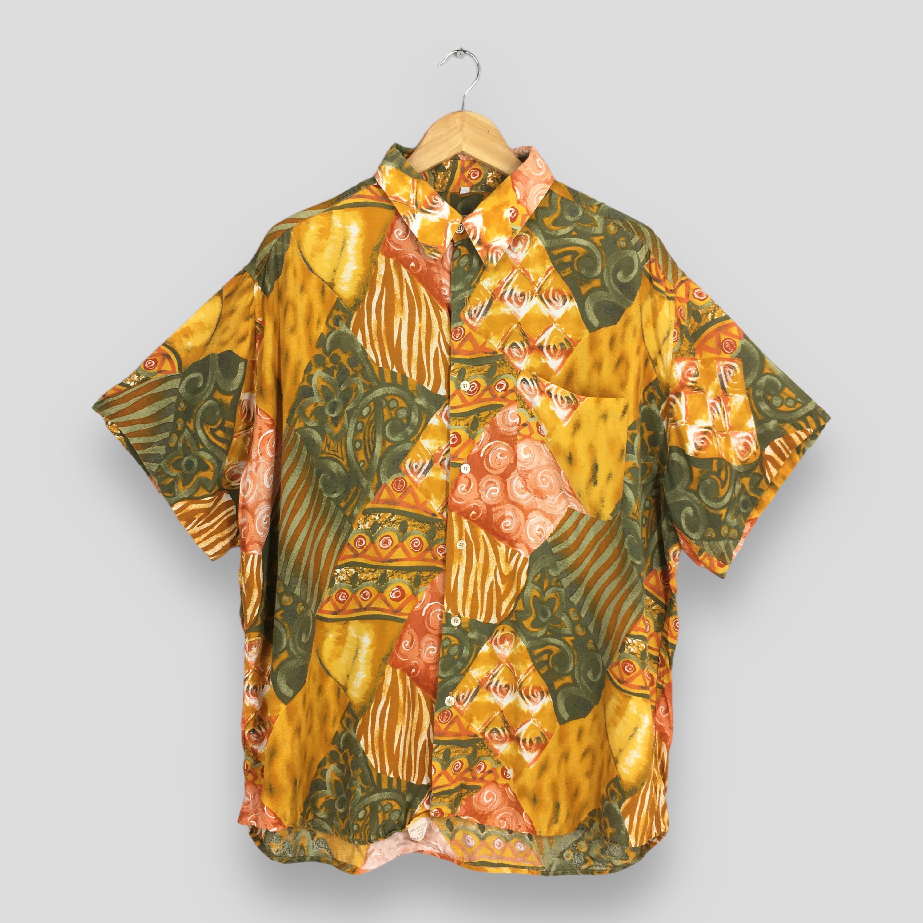 ワンピなど最旬ア！ Shirt Psychedelic 90's Vintage Xlarge Art Pop Multicolor トップス