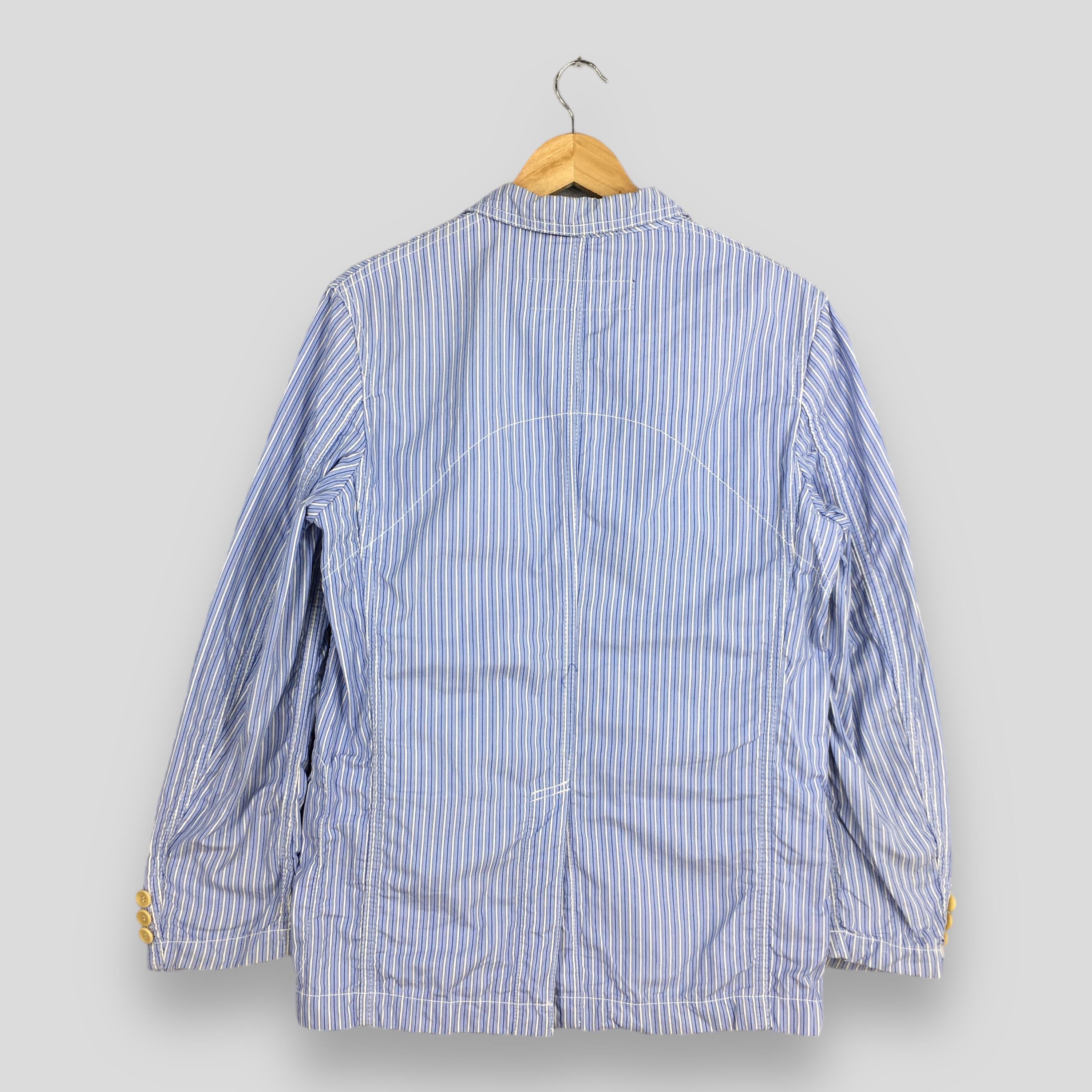 Vintage Comme Des Garcons Blue Striped Coat Blazer Small