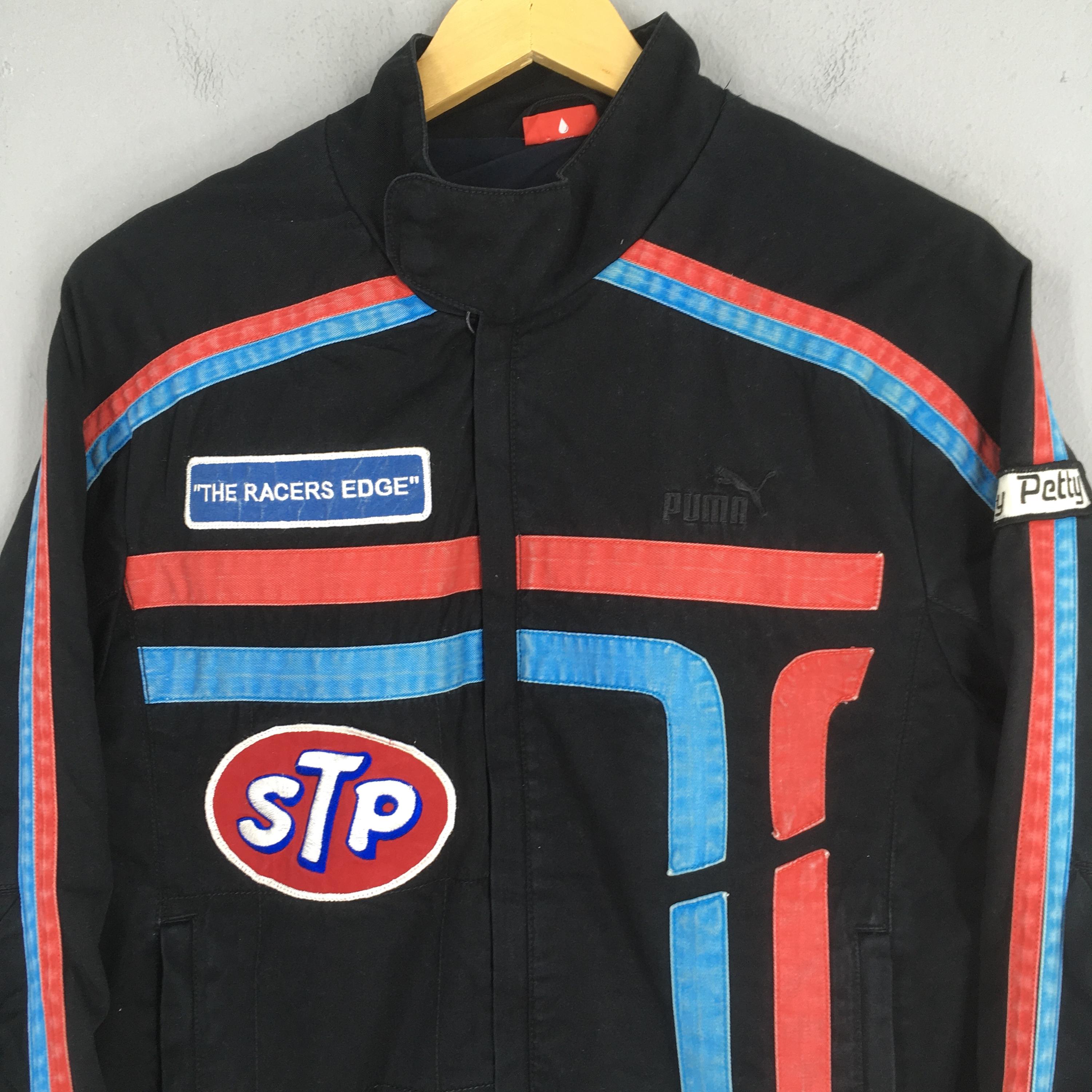 Vintage Puma Stp Dodge the Racers Edge Blue Cotton Jacket Medium