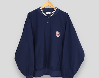 Vintage Retro Reebok Sports Windbreaker Jacket Large Reebok Classic Sportswear Pullover Jacket Reebok Athletic Tracksuit Button Coats Size L