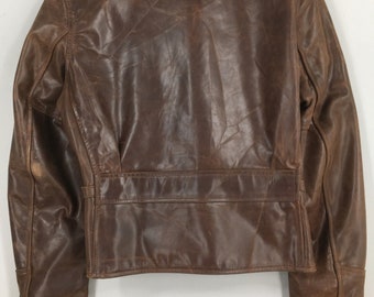 Vintage 80's Aero Leather Steerhide NYC Punk Jacket Medium