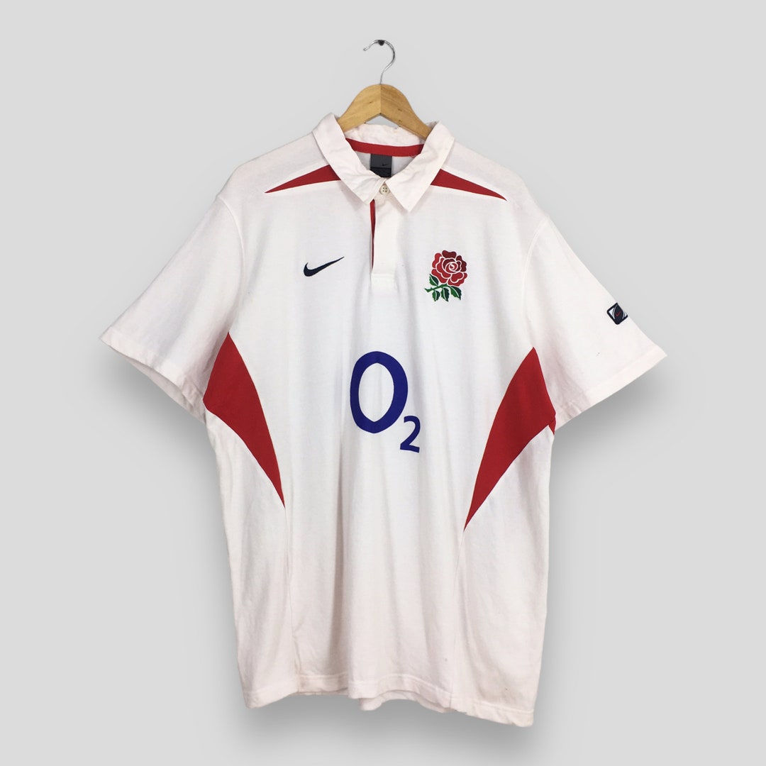 Vintage 90's Nike O2 England Rugby Jersey Polo Rugby Shirt Vintage 90's Nike O2 England Rugby Jersey Polo Rugby Shirt
