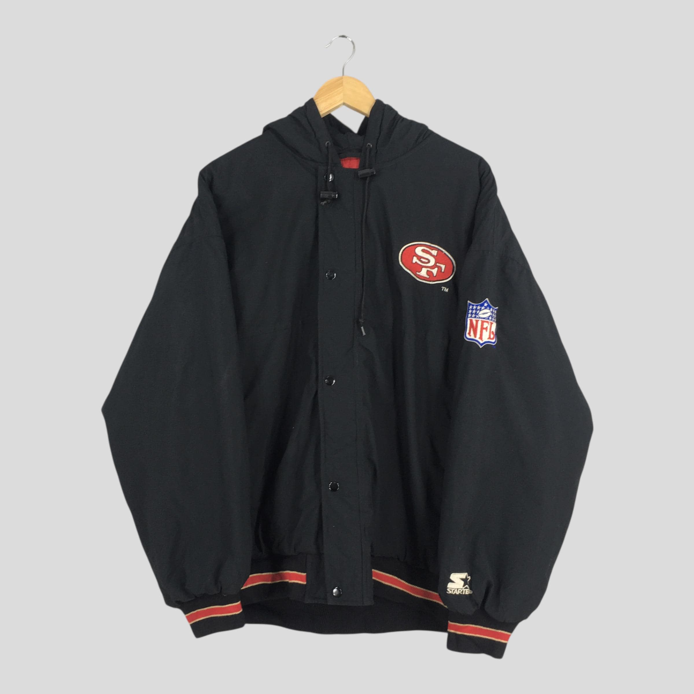 Vintage San Francisco 49ers NFL Hoodie Jacket Large 1990's Nfl
