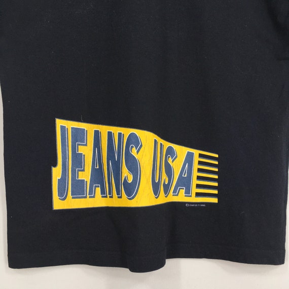Vintage 90's Guess Jeans Usa Black T shirt Large … - image 8