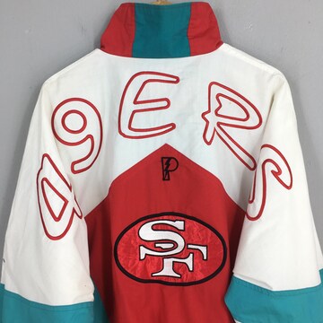 Vintage 90s San Francisco 49ers NFL Zipper Jacket Large Nfl Football Team Forty Niners Multicolor Windbreaker SF 49ers Pro Player Jacket L