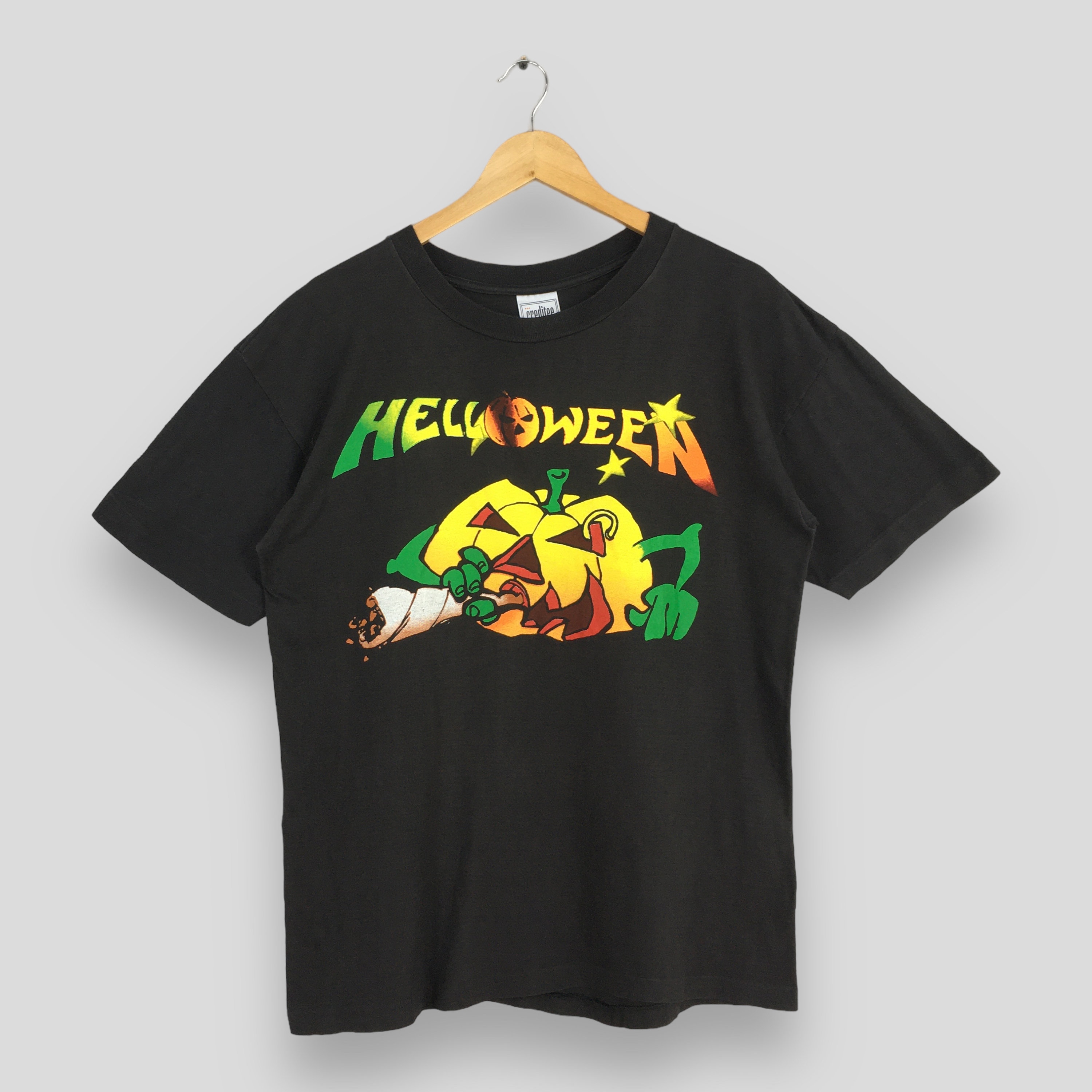 Vintage Helloween Smokin Tour 1992 T Shirt Large 90's Time