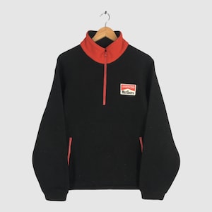 Vintage 90&#39;s Marlboro Adventure Team Fleece Jacket Large Marlboro Cigarettes Black Pullover Sherpa Marlboro Racing Formula 1 Polartec Size L