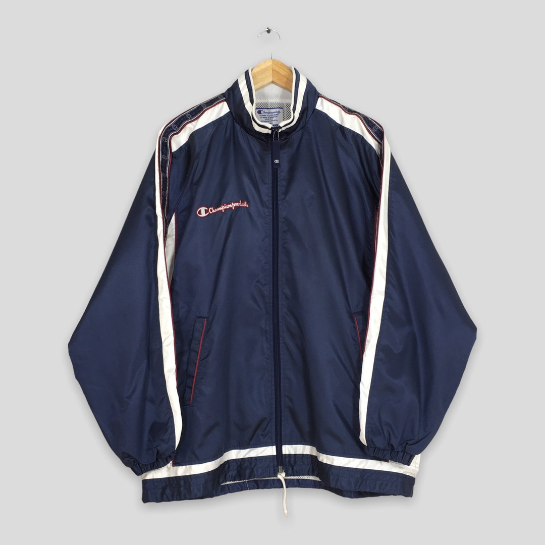 Vintage 90s Champion Hoodie Jacket Windbreaker Large