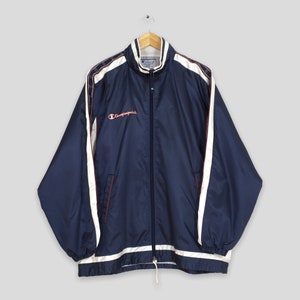 Vintage 90s Champion Hoodie Jacket Windbreaker Large Champion Sportswear Blue Champion Windstopper Champion Zipper Coat Size L