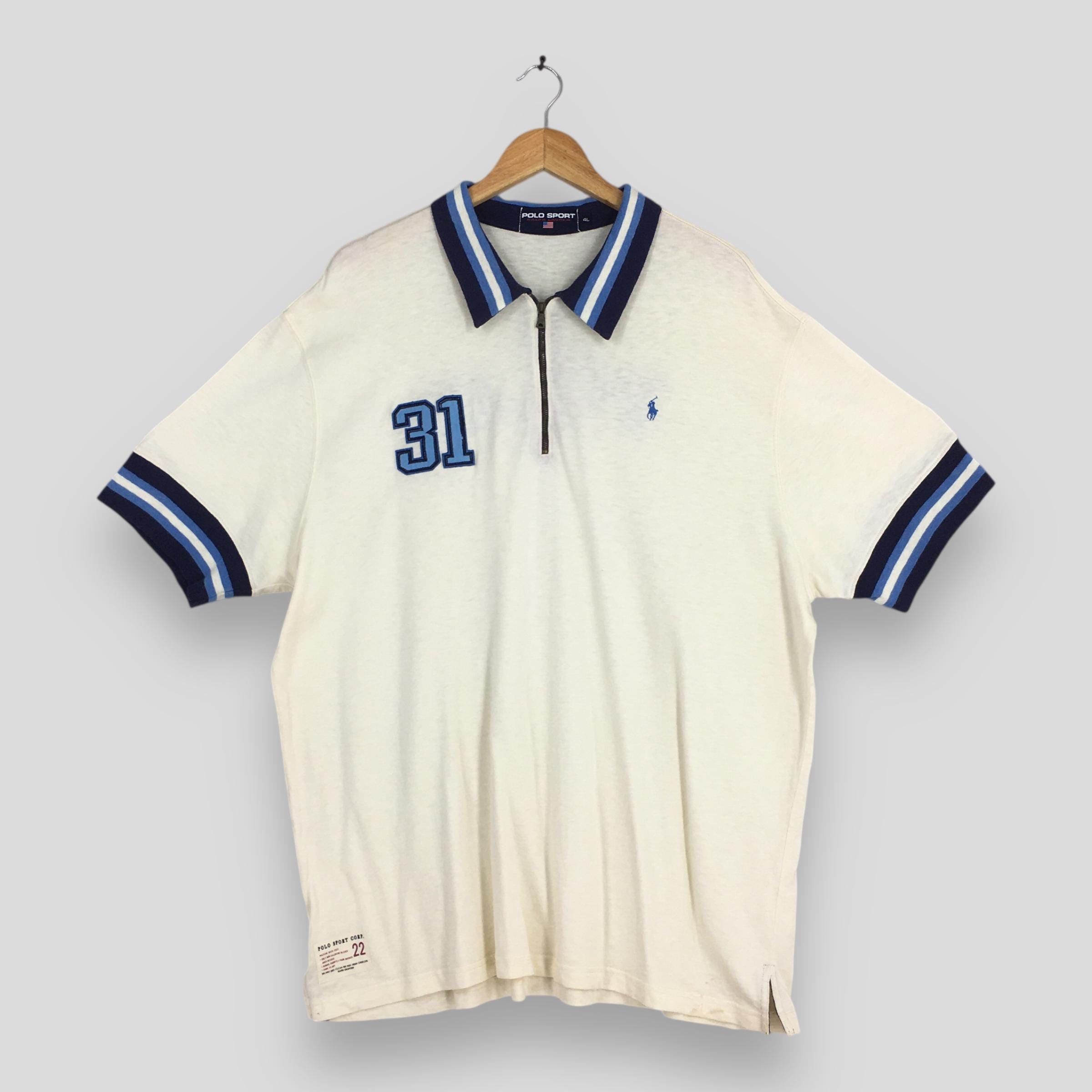 Vintage 90's Polo Ralph Lauren White Rugby Polo Shirt Xlarge Polo