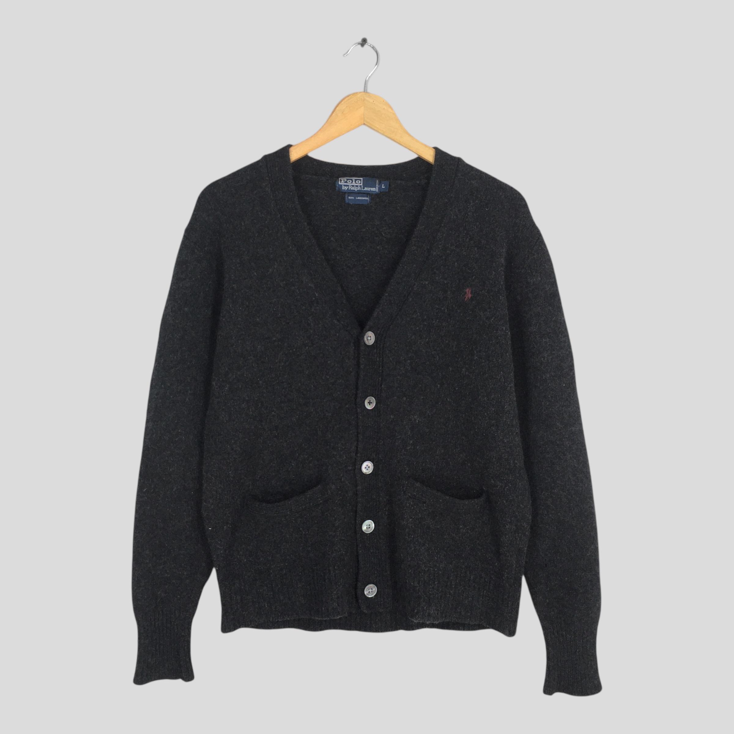 トップス 90s Polo Ralph Lauren lambswool cardigan Vintage 90s Polo Ralph Lauren Lambswool Cardigan Large Ralph