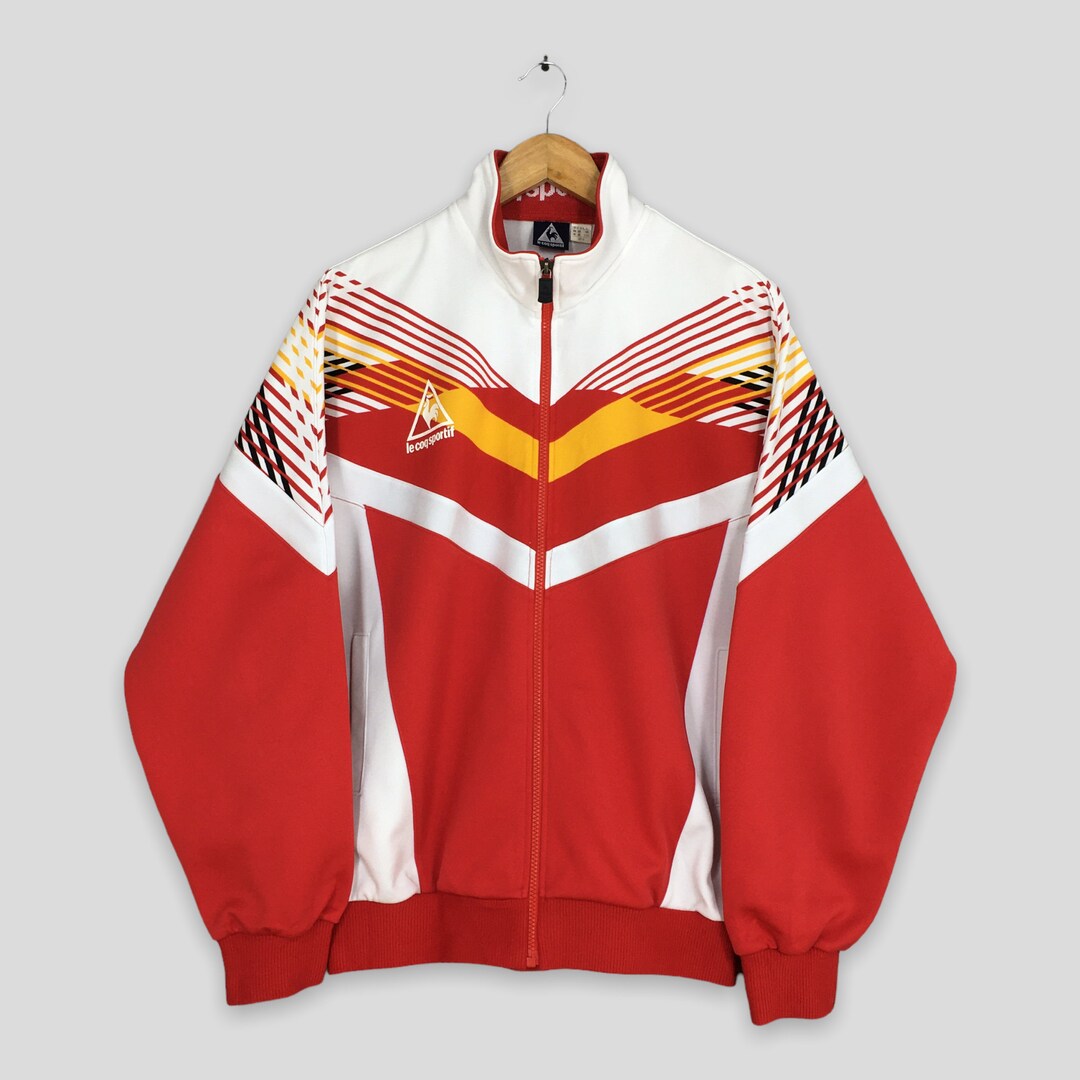 Vintage Le Coq Sportif Colorblock Track Top Jacke Große Le Coq France